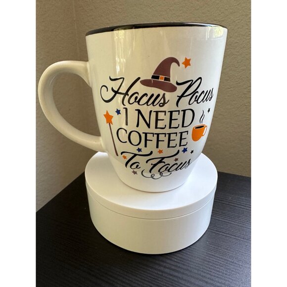 Halloween mug | Hocus Pocus Mug I need coffee to Focus 12 Oz | Halloween Mug - Picture 2 of 4